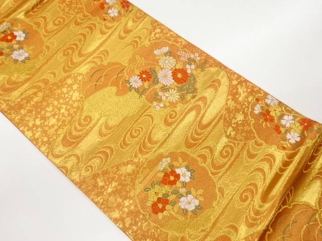 JAPANESE FUKURO OBI / WOVEN FLORAL PLANTS